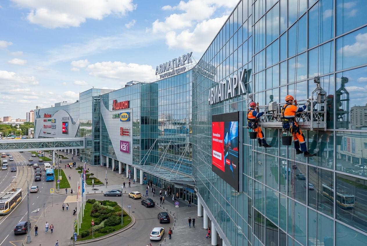 Герметизация швов ТЦ Авиапарк