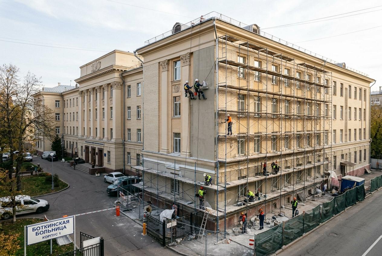 Ремонт фасада ГКБ им. Боткина