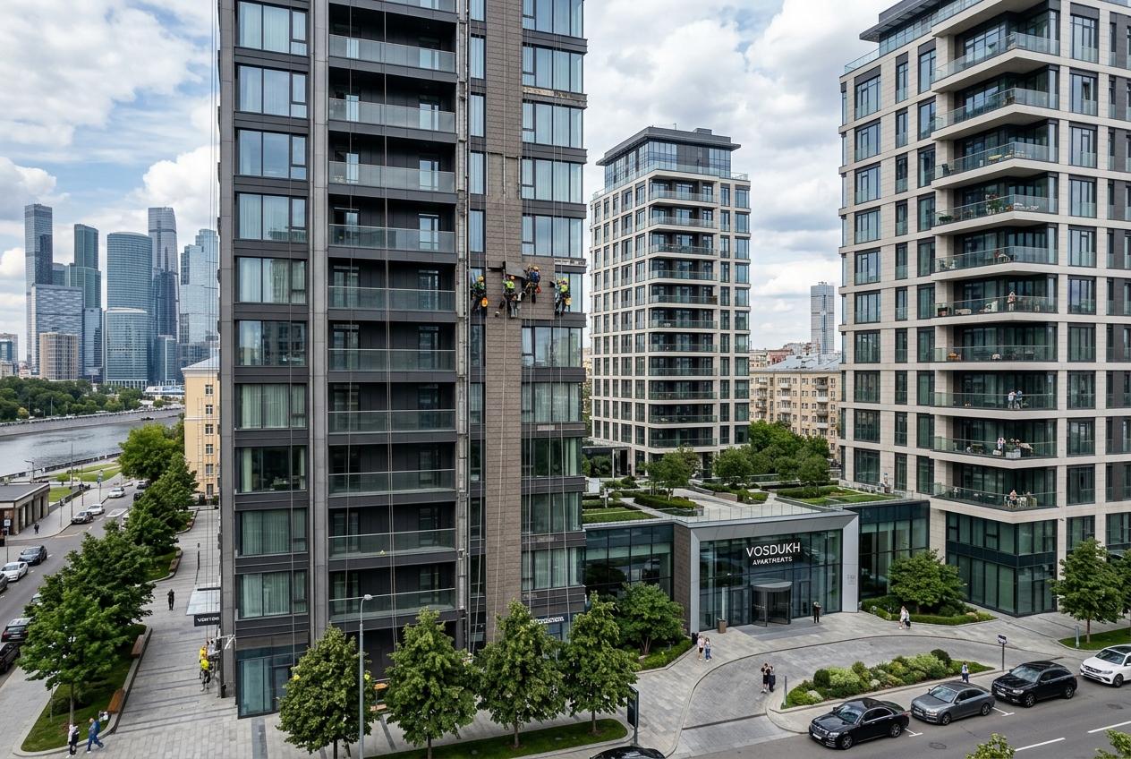 Утепление фасада ЖК Сердце Столицы